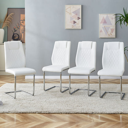 Modern Dining Chairs With Padded Seat, Metal Legs Home Essentials