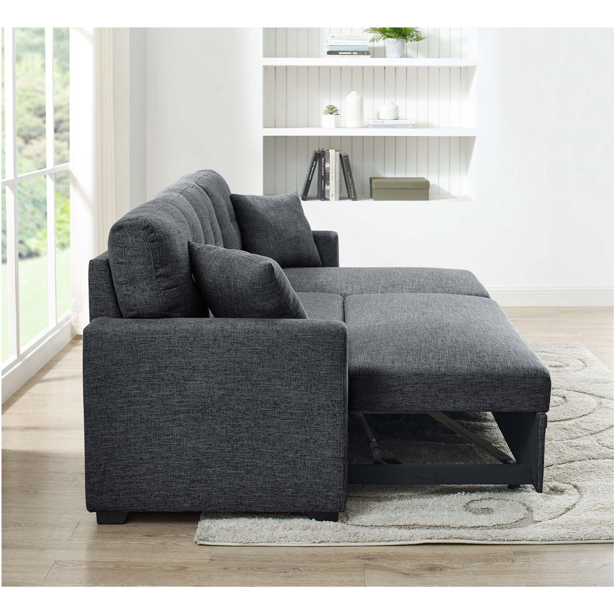 Upholstered Sectional & Pull Out Bed And Chaise Storage Home Essentials