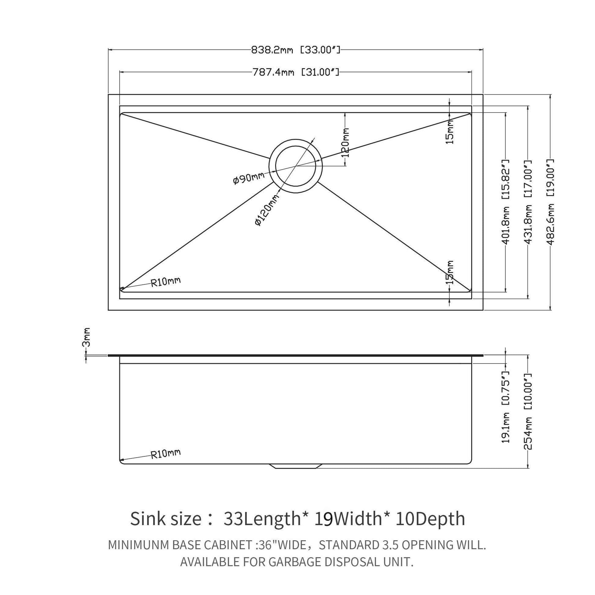 Workstation Kitchen Sink,Single Bowl Undermount Daily Nest