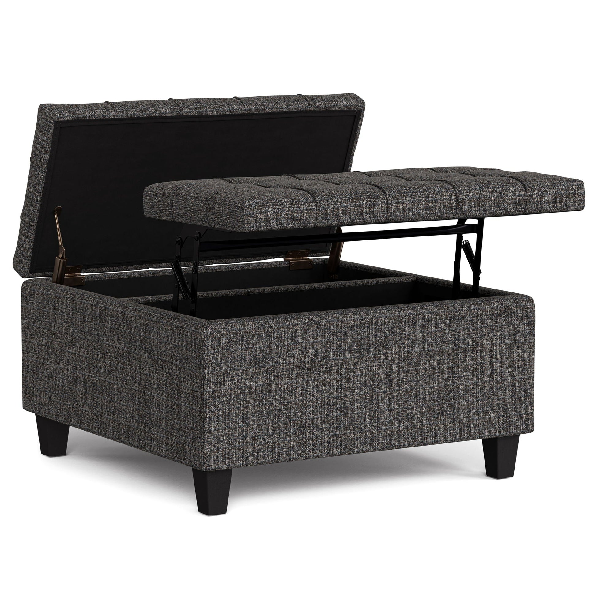 Harrison - Upholstered Coffee Table Storage Ottoman Simpli-Home