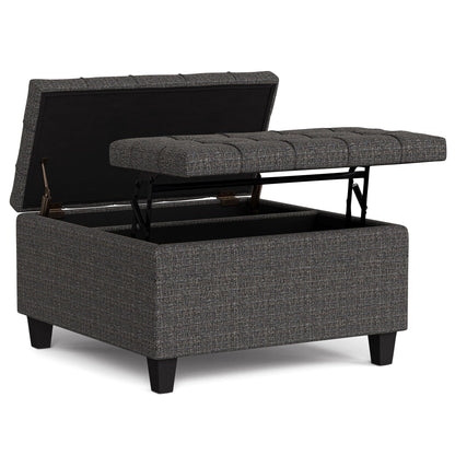 Harrison - Upholstered Coffee Table Storage Ottoman Simpli-Home