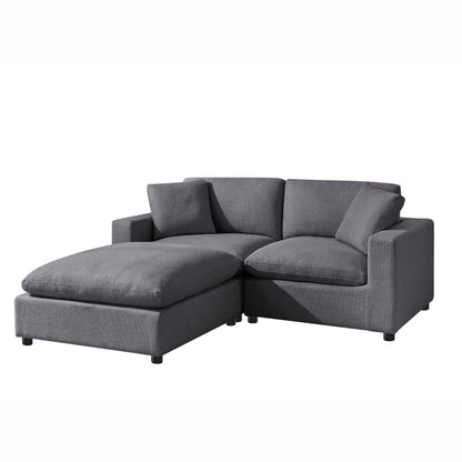 Cassandra - Sofa With Ottoman Home Essentials