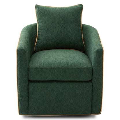 Swivel Accent Chair, Rotating Base, For Living Room Noble House