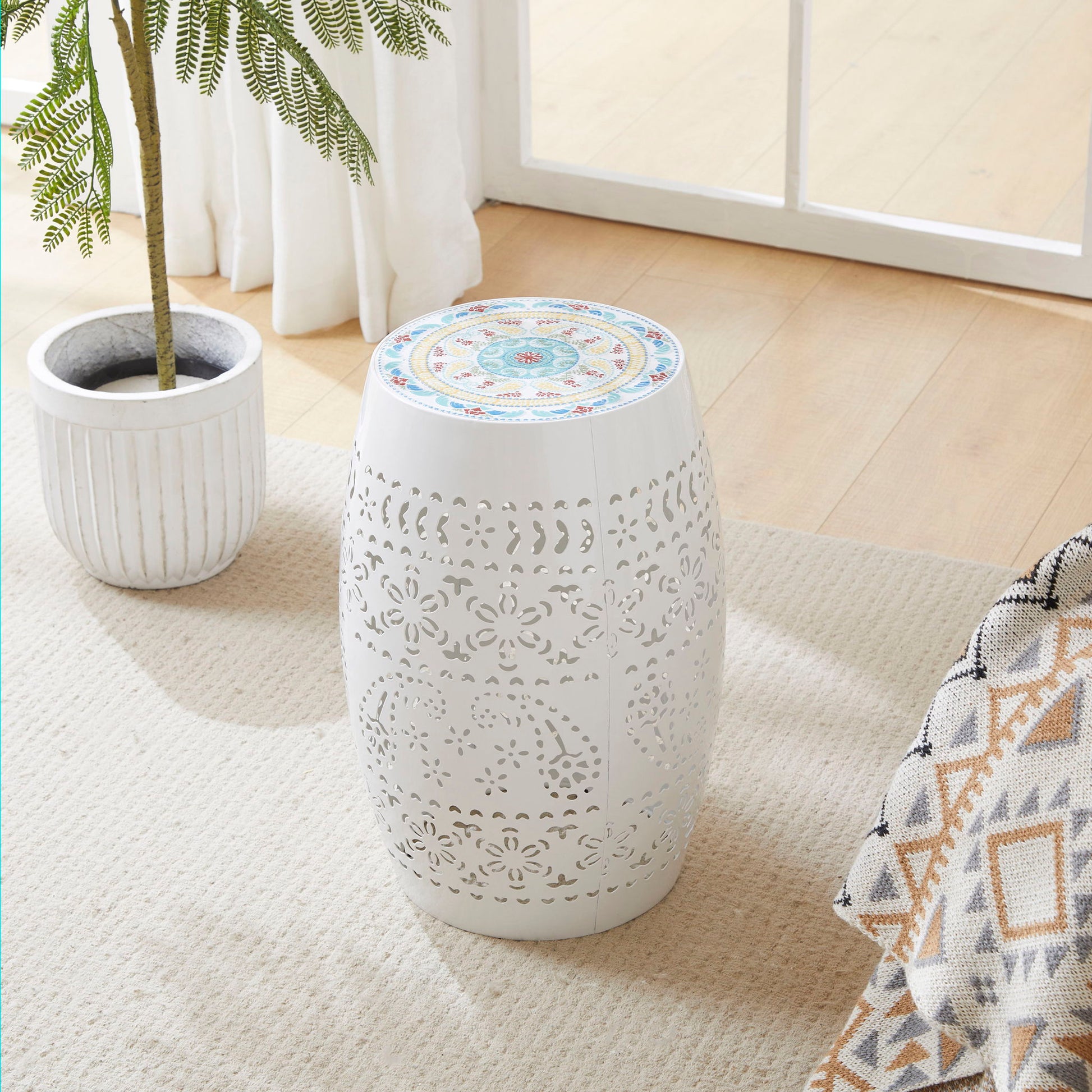 Lilac - Mosaic Side Table Noble House