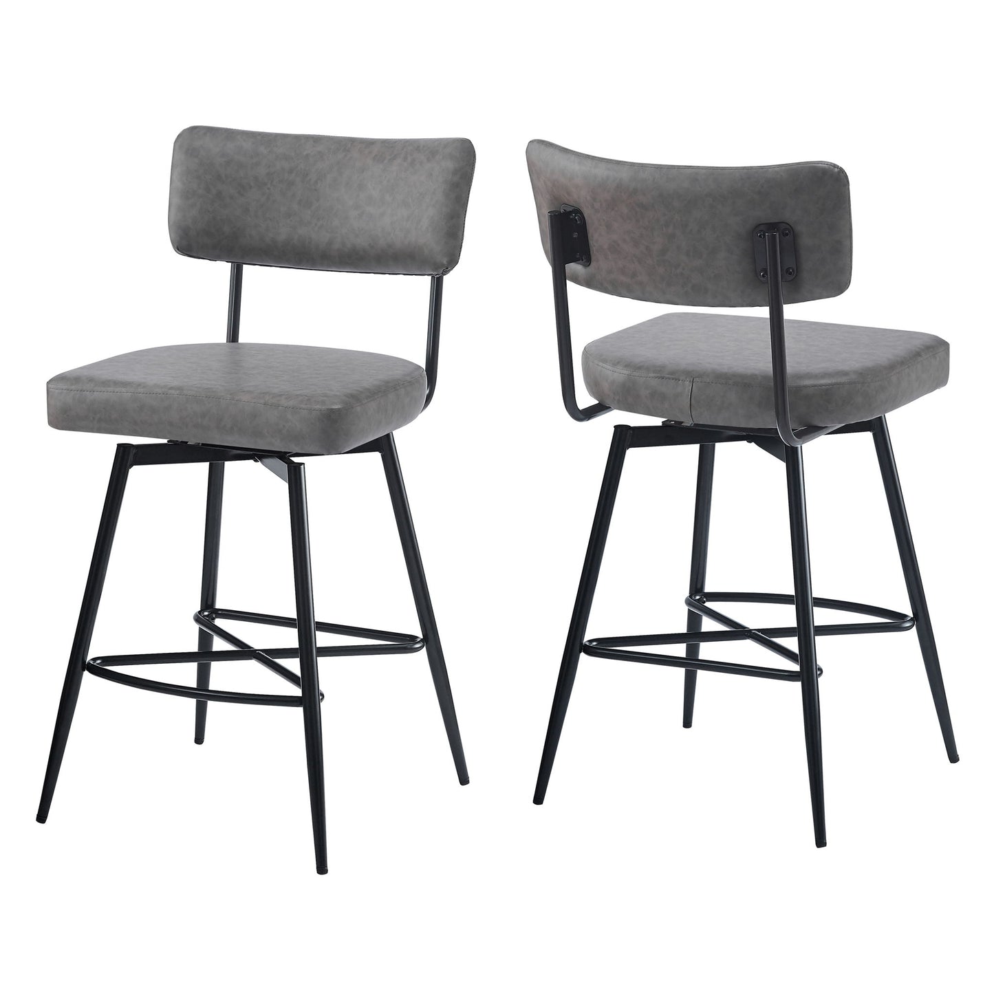 Retro Swivel Counter Stools (Set of 2) Noble House