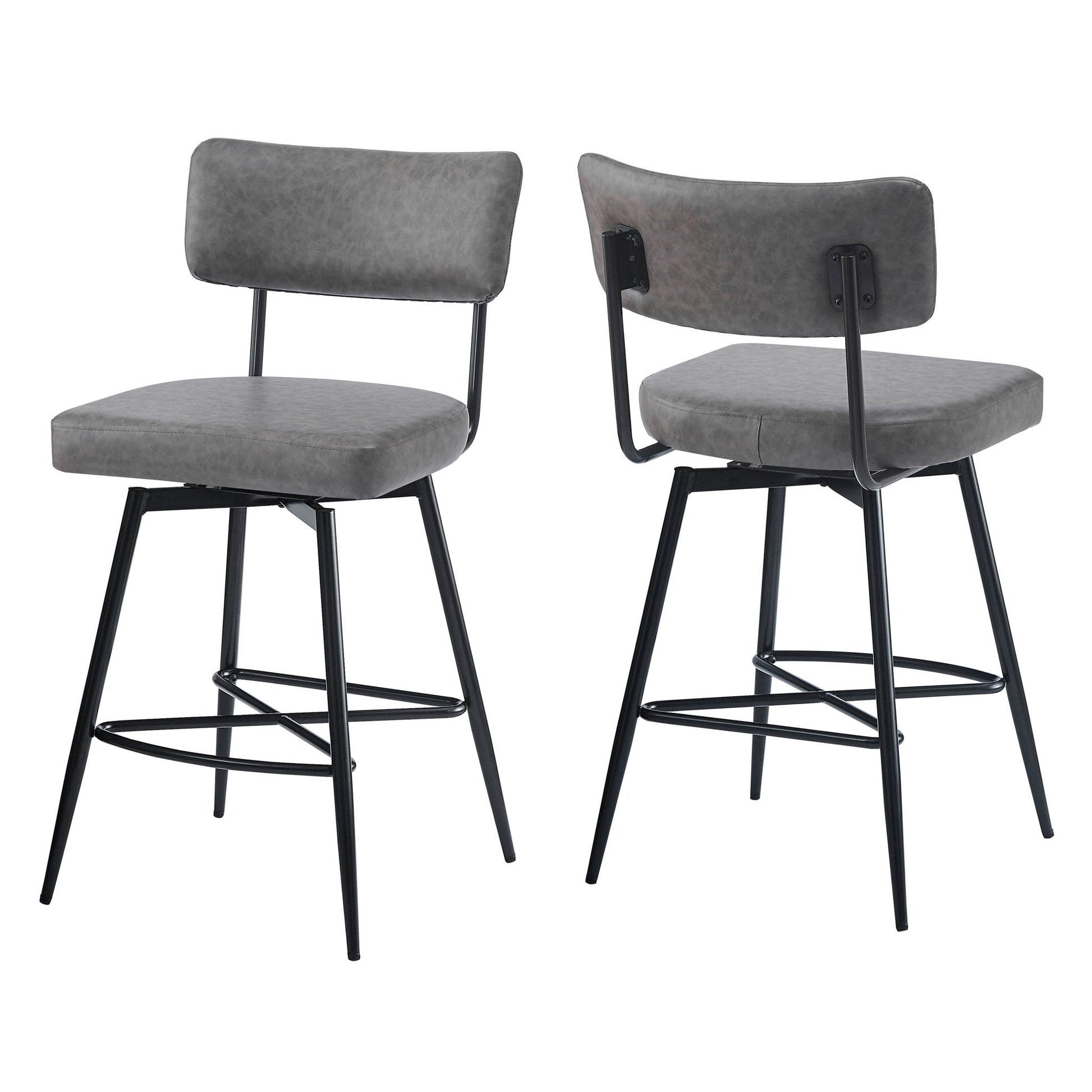 Retro Swivel Counter Stools (Set of 2) Noble House