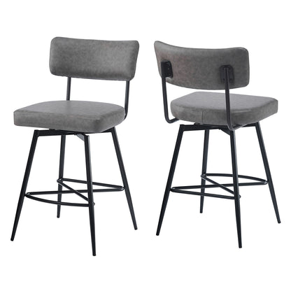 Retro Swivel Counter Stools (Set of 2) Noble House