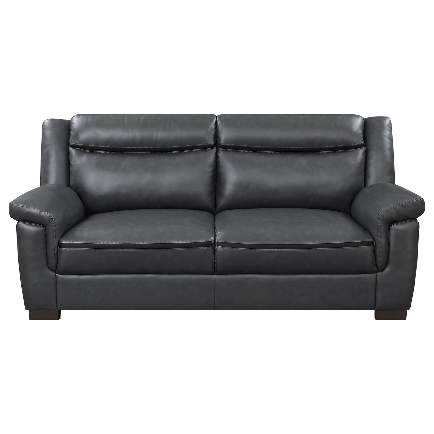 Borden - 2 Piece Living Room Set With Smooth Upholstery - Gray Furniture Max