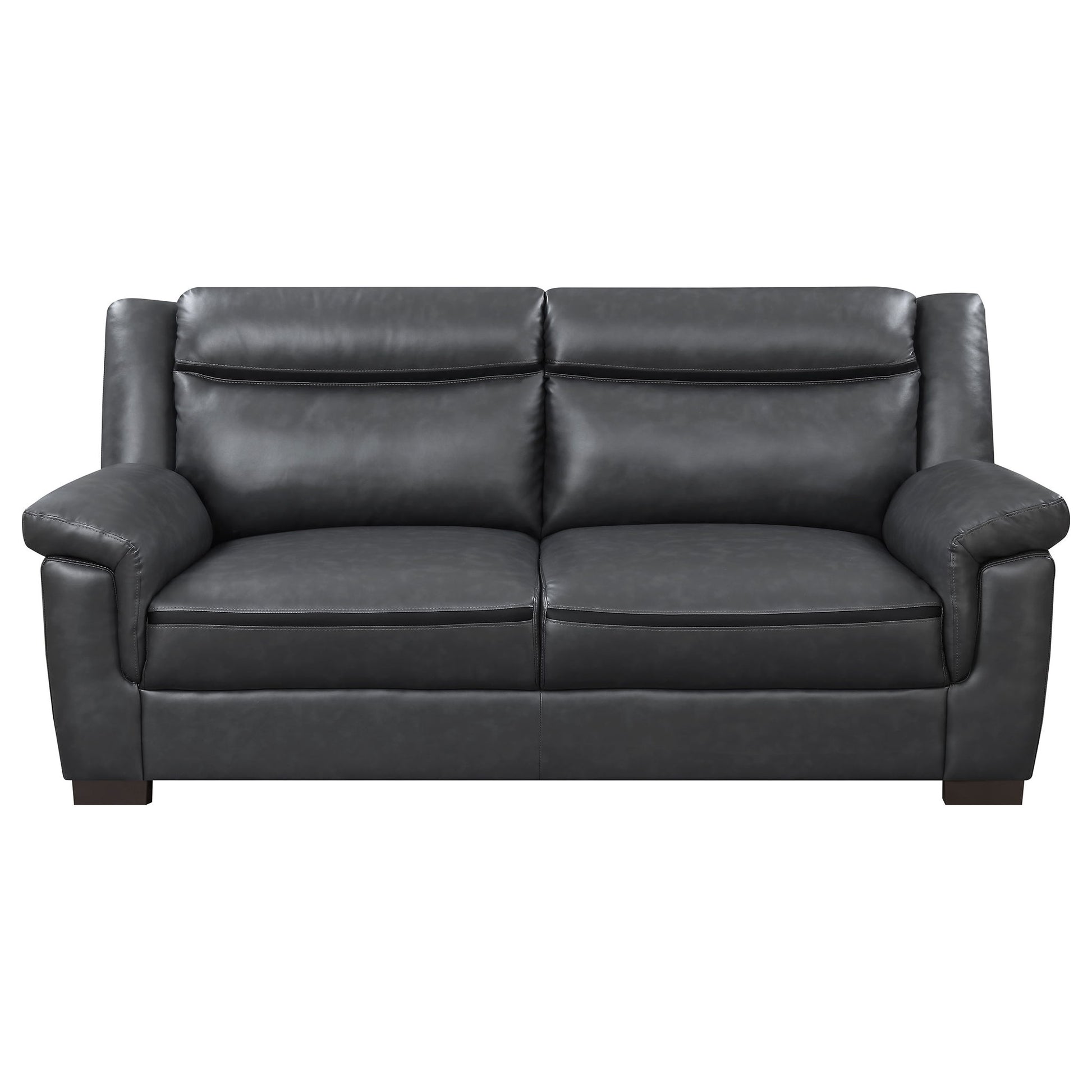 Borden - 2 Piece Living Room Set With Smooth Upholstery - Gray Furniture Max