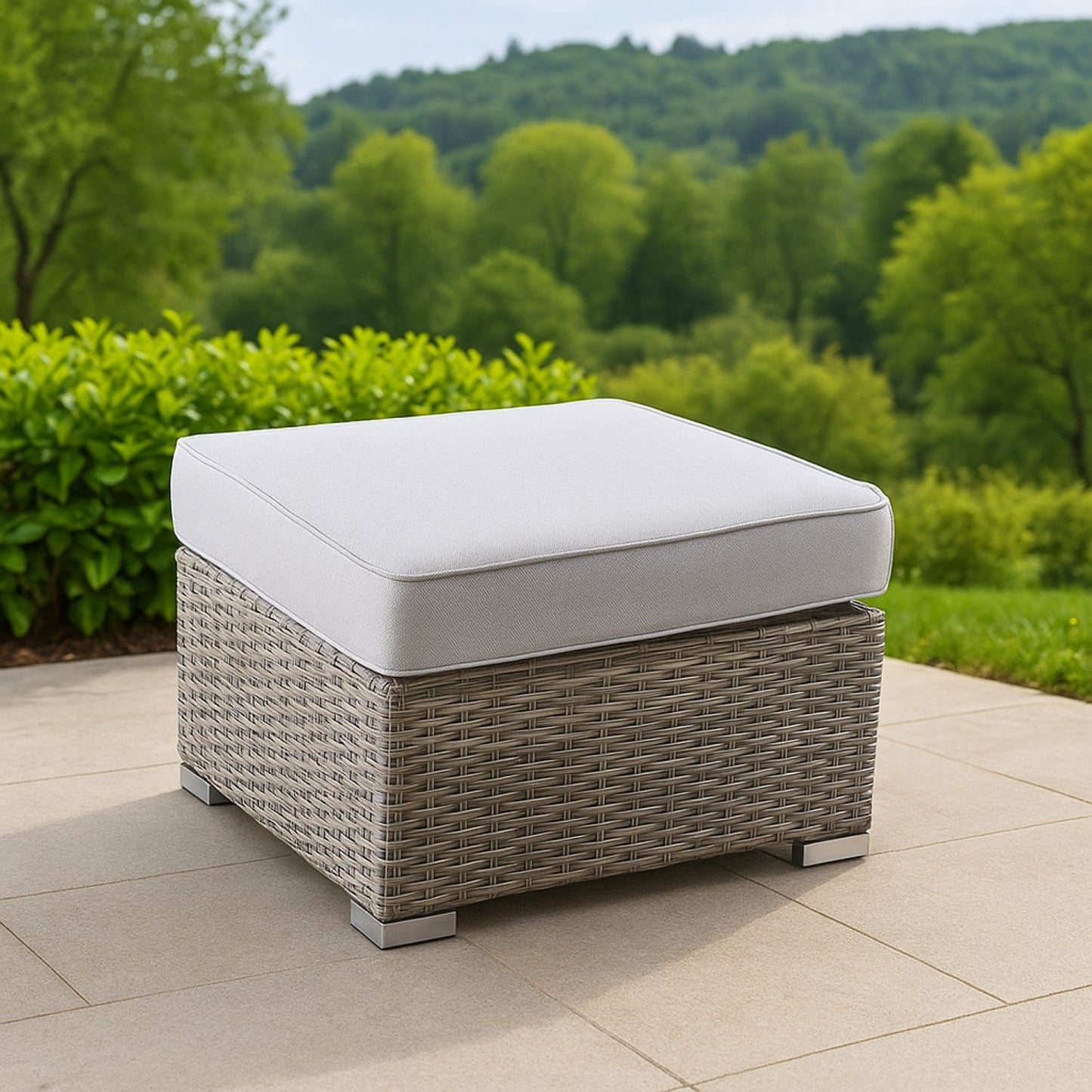 Stylish Outdoor Ottoman With Cushion For Comfort LSI Patio Furniture