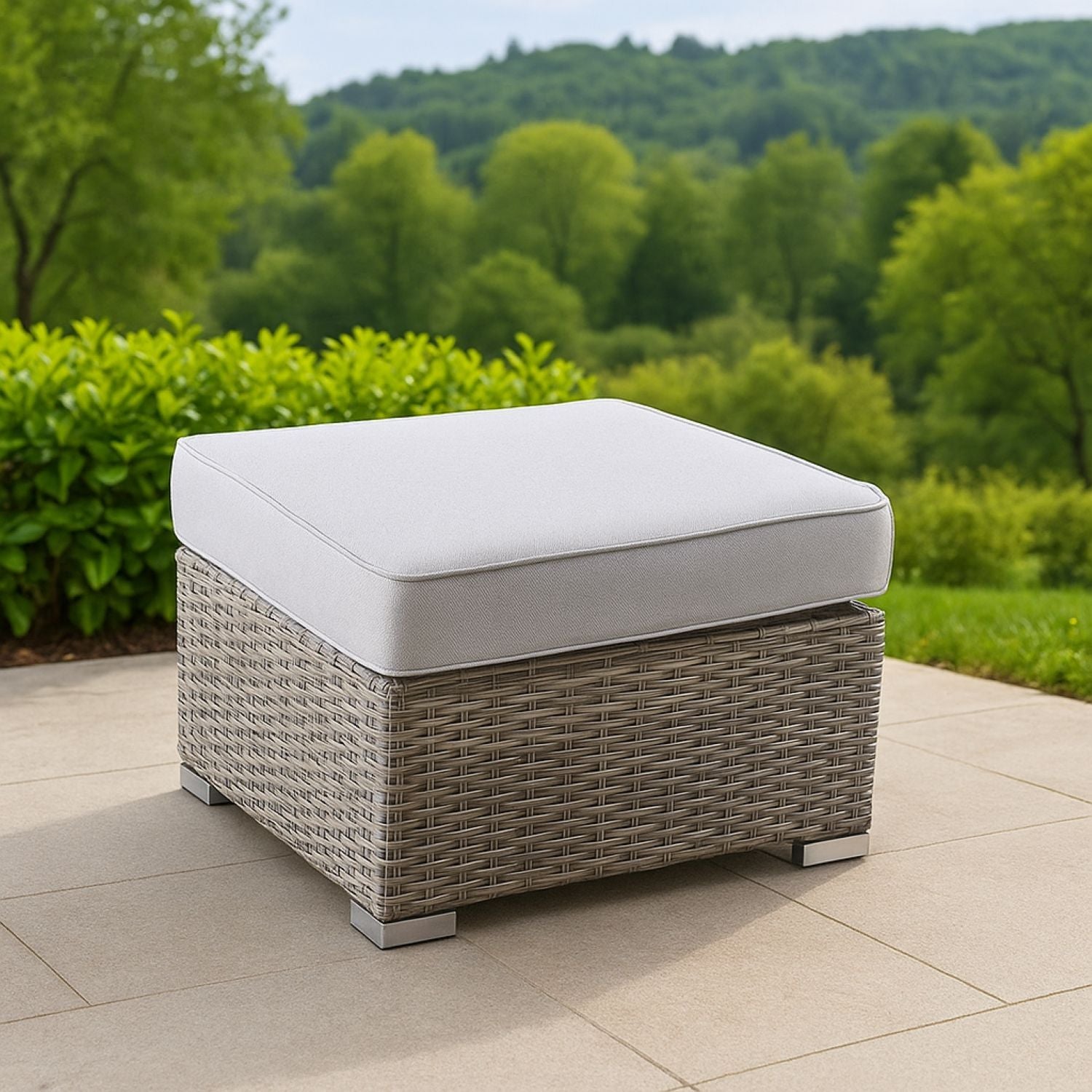 Stylish Outdoor Ottoman With Cushion For Comfort LSI Patio Furniture