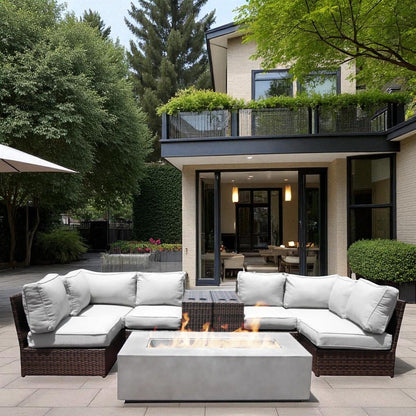 Outdoor Elegance Conversation Set With Fire Pit LSI Patio Furniture