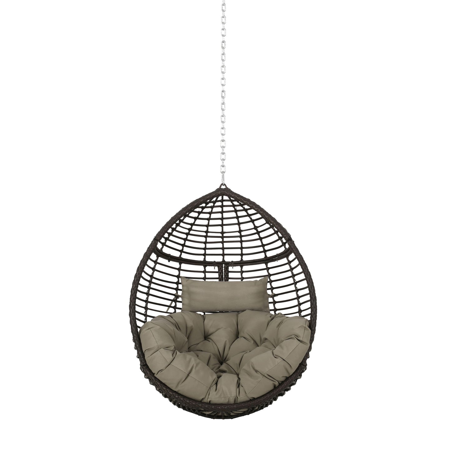 Morris Teardrop - Hanging Chair With Chain And Water Resistant Cushions Noble House