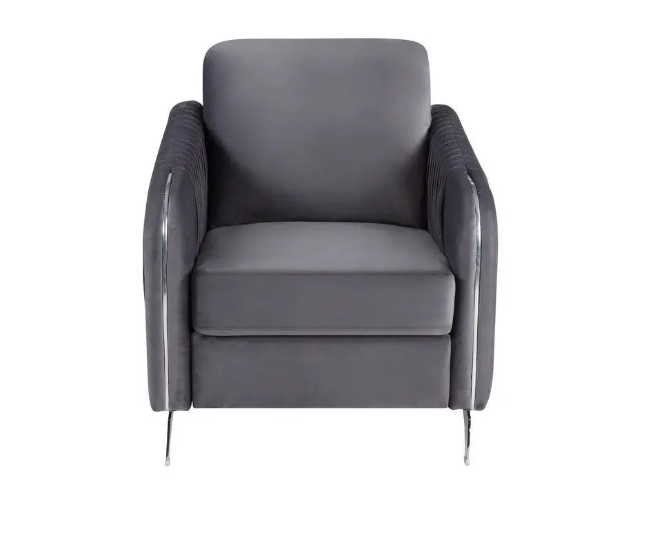 Hathaway - Velvet Modern Chic Accent Armchair Lilola Home