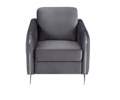 Hathaway - Velvet Modern Chic Accent Armchair Lilola Home