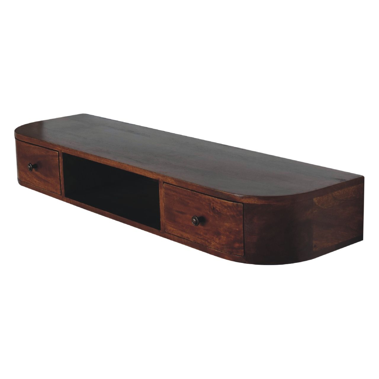 Lunar - 2 Drawer Floating Console - Chestnut Artisan Furniture