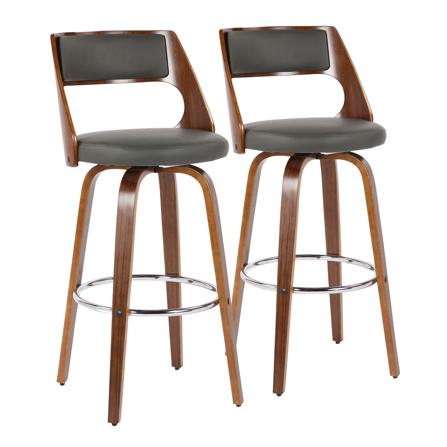 Cecina - Mid-Century Modern Barstool With Swivel (Set of 2) Lumi Source