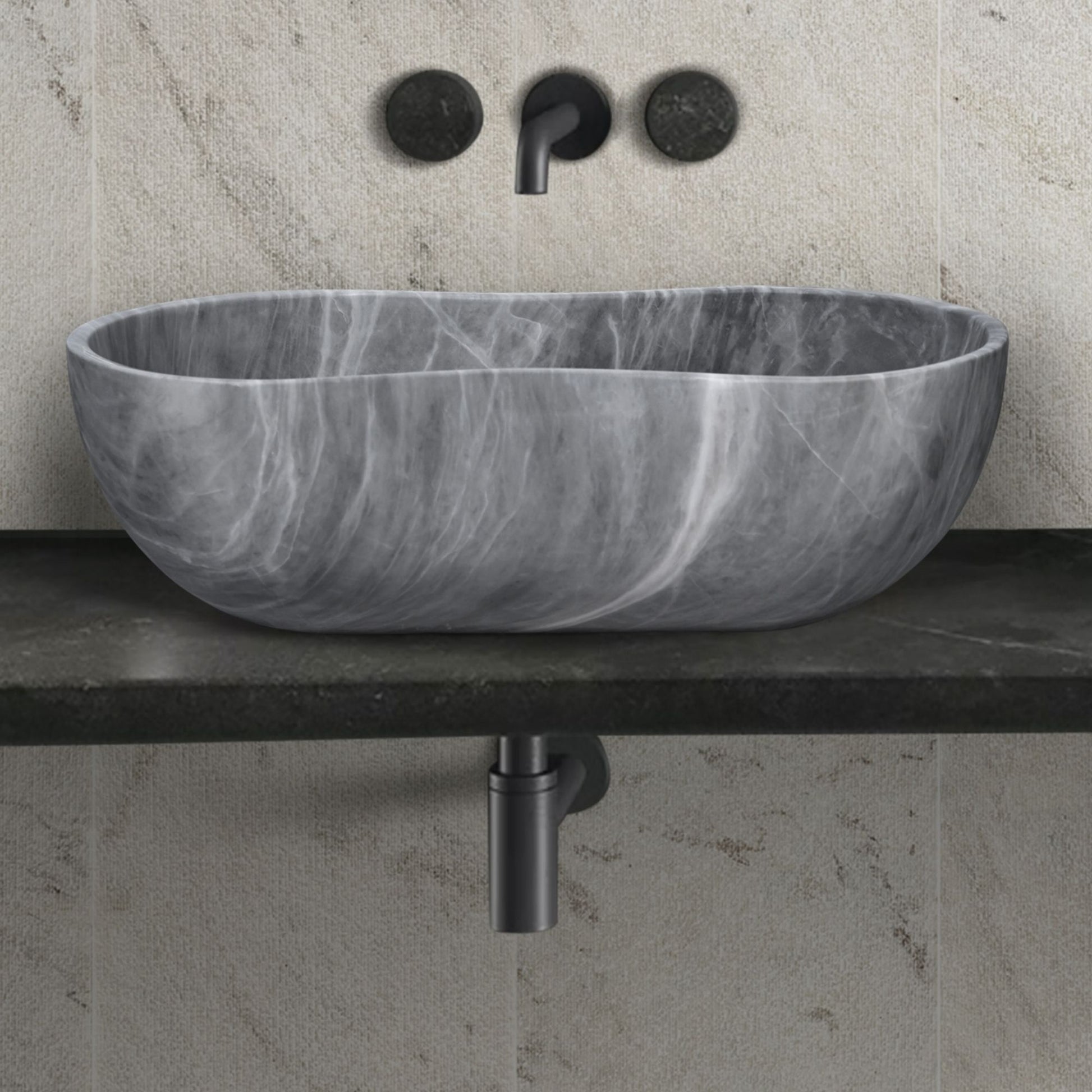 Bathroom Vessel Sink With Wavy Design Daily Nest