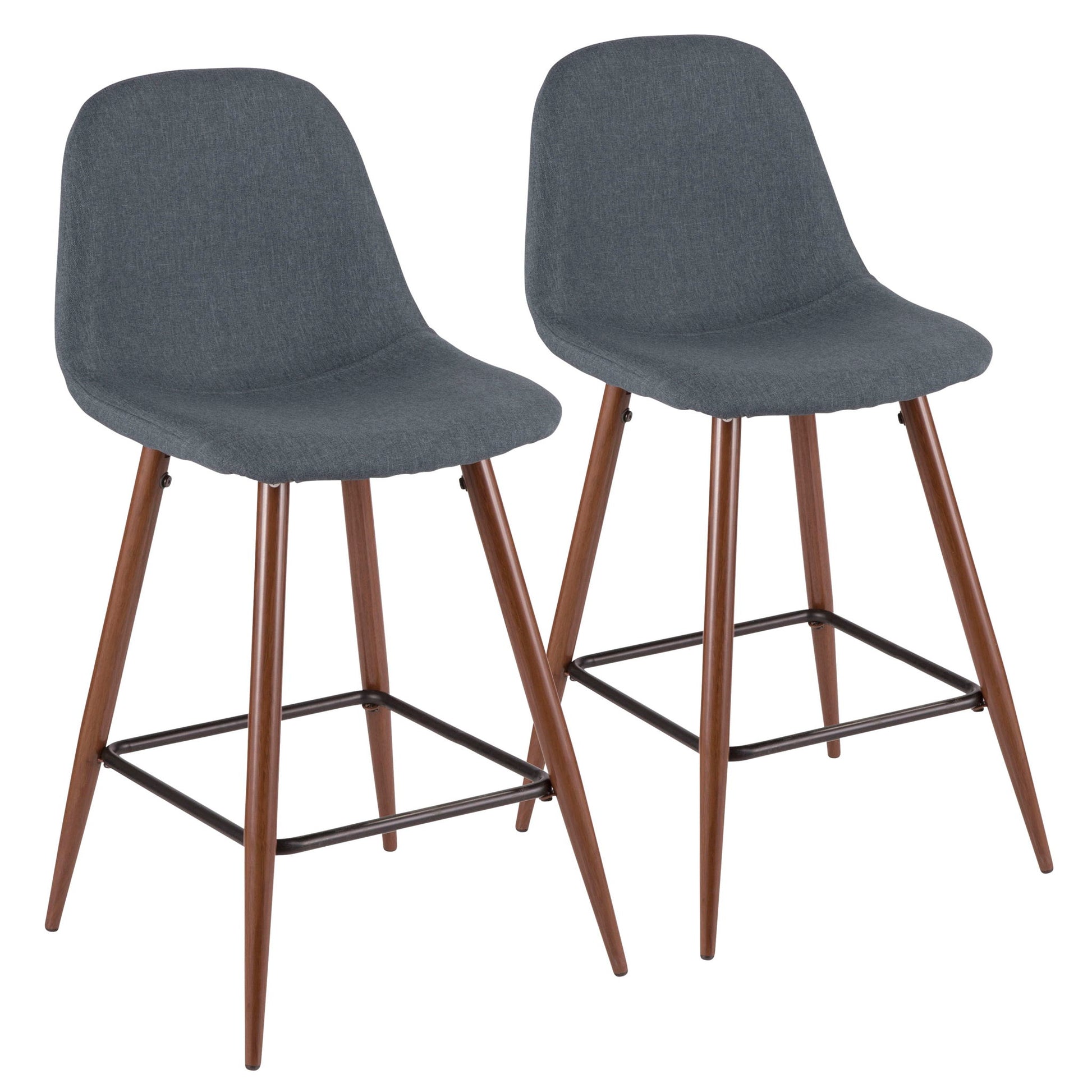 Pebble - Mid Century Modern Counter Stool (Set of 2) Lumi Source