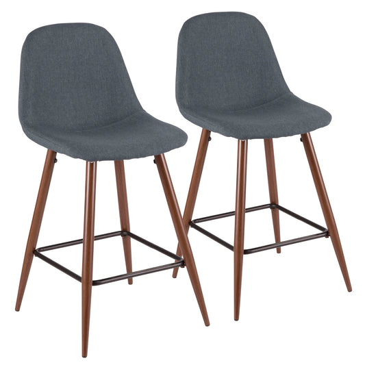 Pebble - Mid Century Modern Counter Stool (Set of 2) Lumi Source