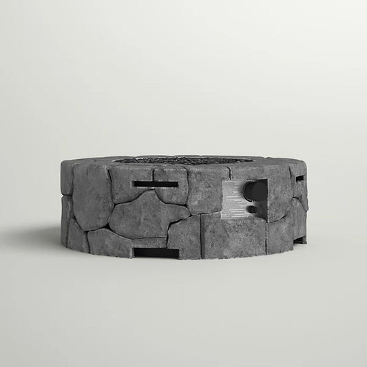 Fiber Reinforced Outdoor Fire Pit - Stone Gray LSI Patio Furniture