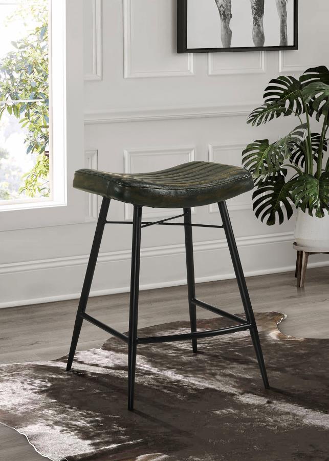 Bayu - Leather Upholstered Counter Stool (Set of 2) Coaster Fine Furniture
