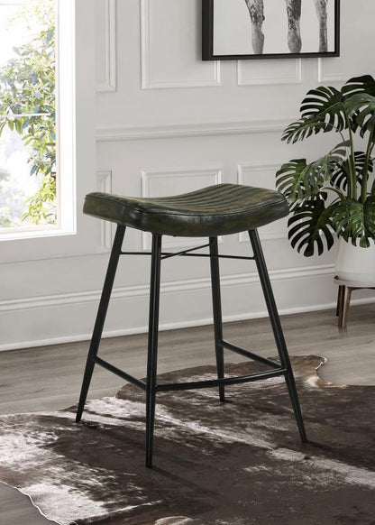 Bayu - Leather Upholstered Counter Stool (Set of 2) Coaster Fine Furniture