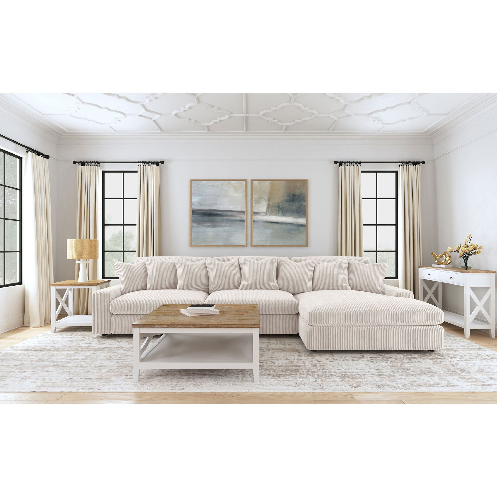 Cassidy - Upholstered Sectional Sofa With Reversible Cushions Furniture Max