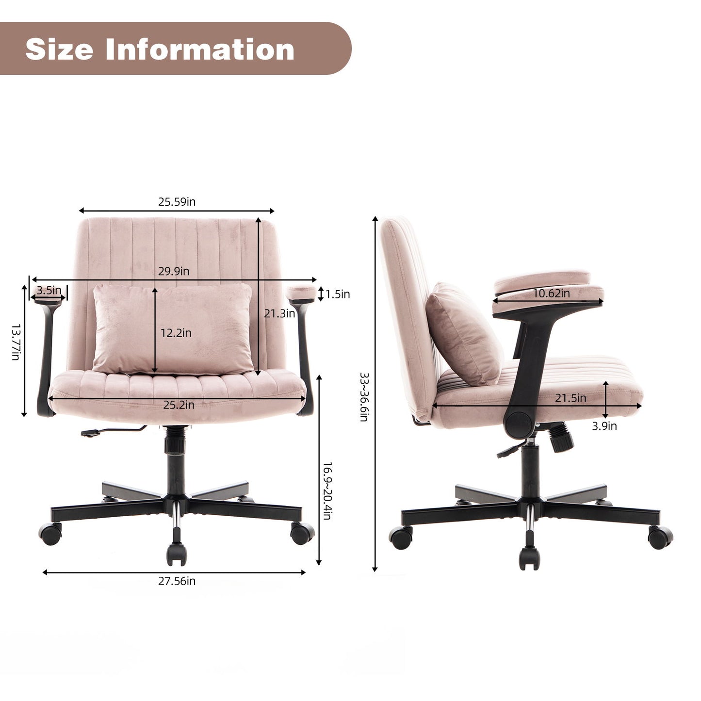 Criss Cross Armrest Office Chair With Wheels Home Essentials