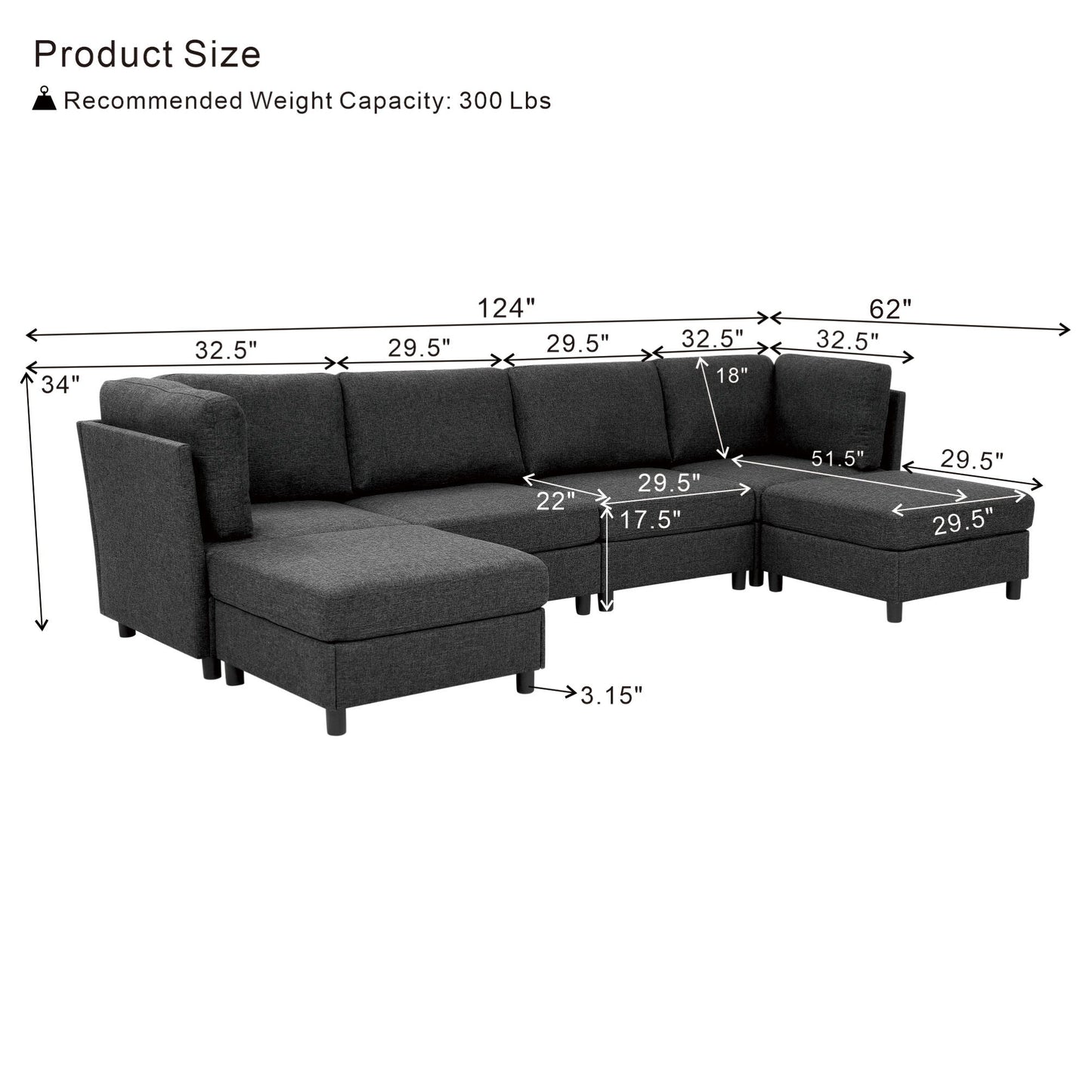 Modern Modular Sofa For Living Spaces Home Essentials