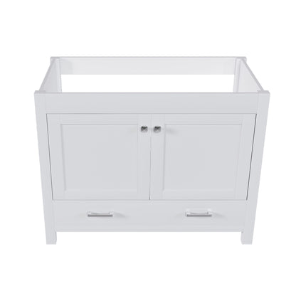 42" Bathroom Vanity Base With Doors And Drawer - White Home Essentials