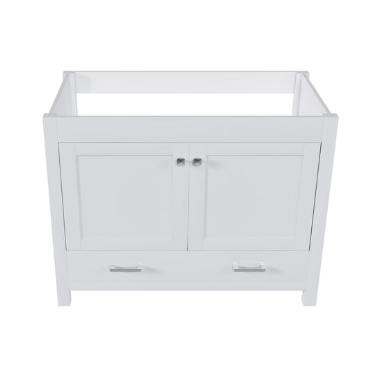 42" Bathroom Vanity Base With Doors And Drawer - White Home Essentials