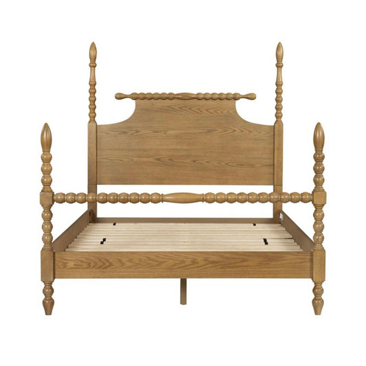 Queen Bed Turned Legs - Natural JLA