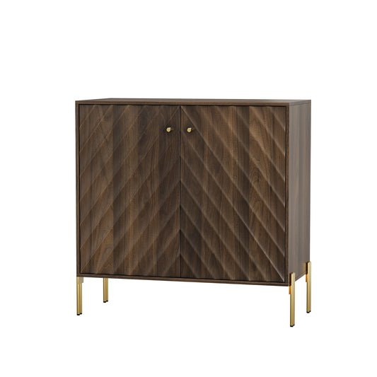 Sideboard Buffet With Storage For Living Room - Walnut Home Essentials