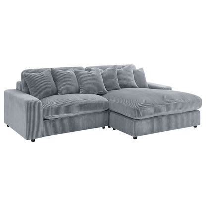 Marcus - Fog Track Arms Reversible Sectional With Pillows - Fog Furniture Max