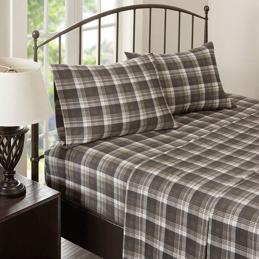 Queen Sheet Set - Brown Plaid