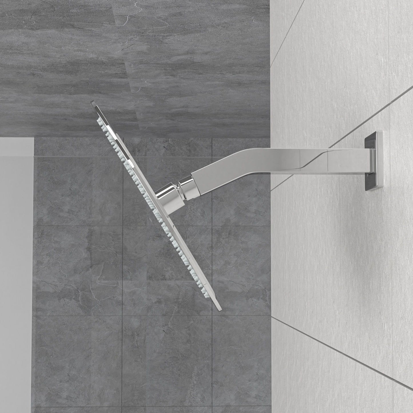 Elegant 6" Shower Arm With Flange, Stainless Steel Construction For Rain Shower Heads Daily Nest