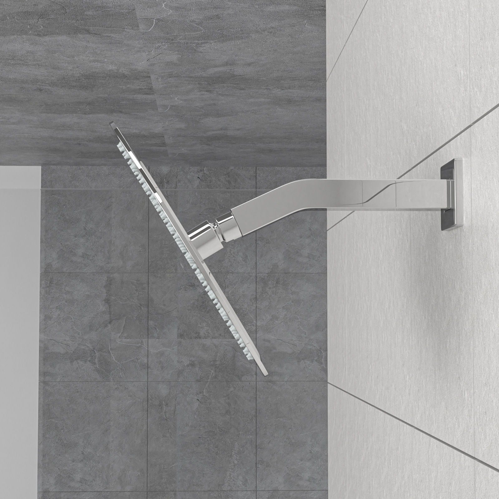 Elegant 6" Shower Arm With Flange, Stainless Steel Construction For Rain Shower Heads Daily Nest