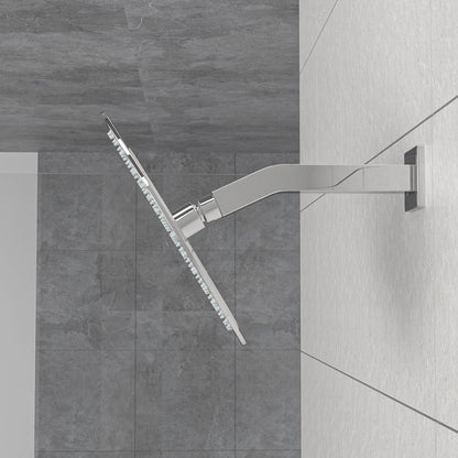 Elegant 6" Shower Arm With Flange, Stainless Steel Construction For Rain Shower Heads Daily Nest