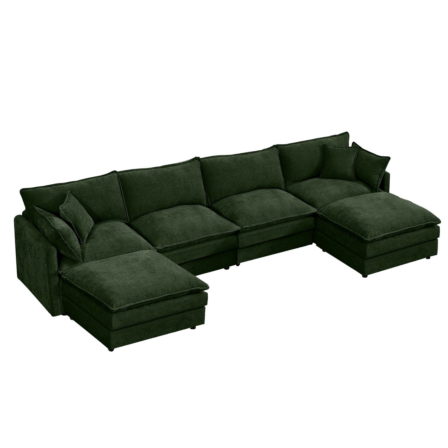 Modular U Shaped Sectional Sofa, 4 Seater Comfy Cloud Couch Home Essentials