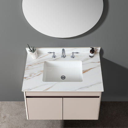 Vanity Top With Undermount Sink And Backsplash, Sintered Stone Daily Nest