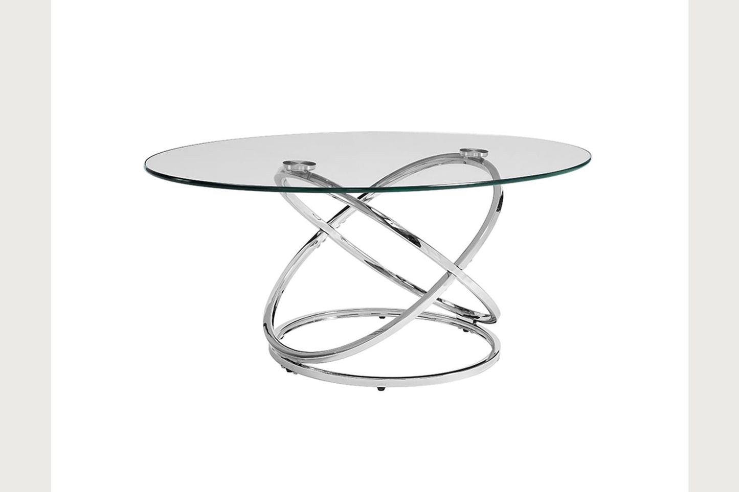 Modern Contemporary Cocktail Table Set - Chrome Bernards Furniture
