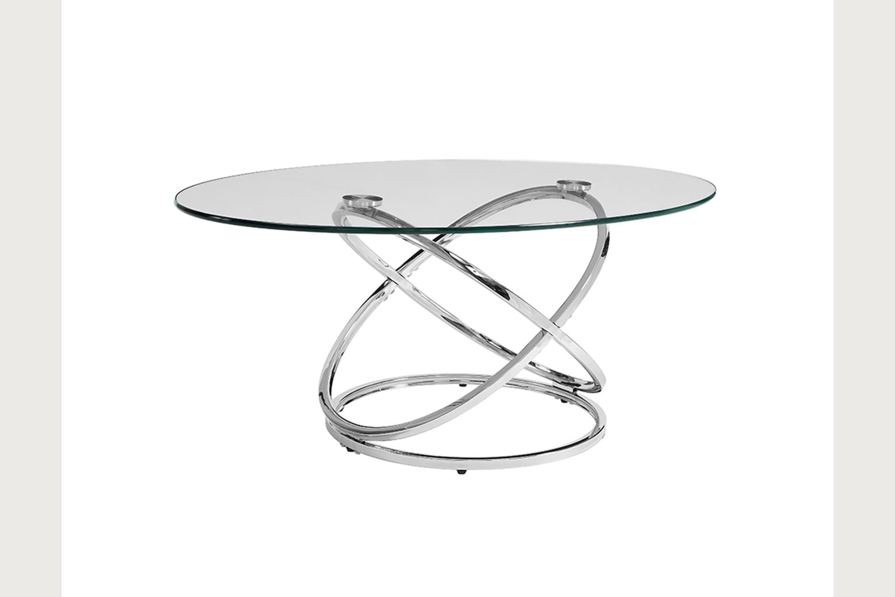Modern Contemporary Cocktail Table Set - Chrome Bernards Furniture