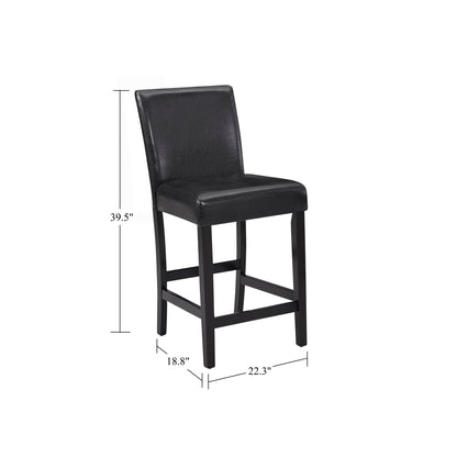 5 Piece Counter Height Dining Set With Table And Upholstered Chairs Home Essentials