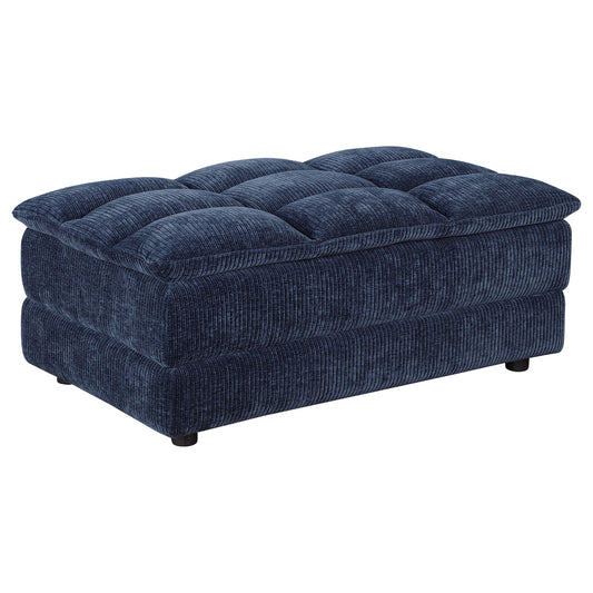 Azure - Upholstered Rectangular Ottoman - Blue Furniture Max