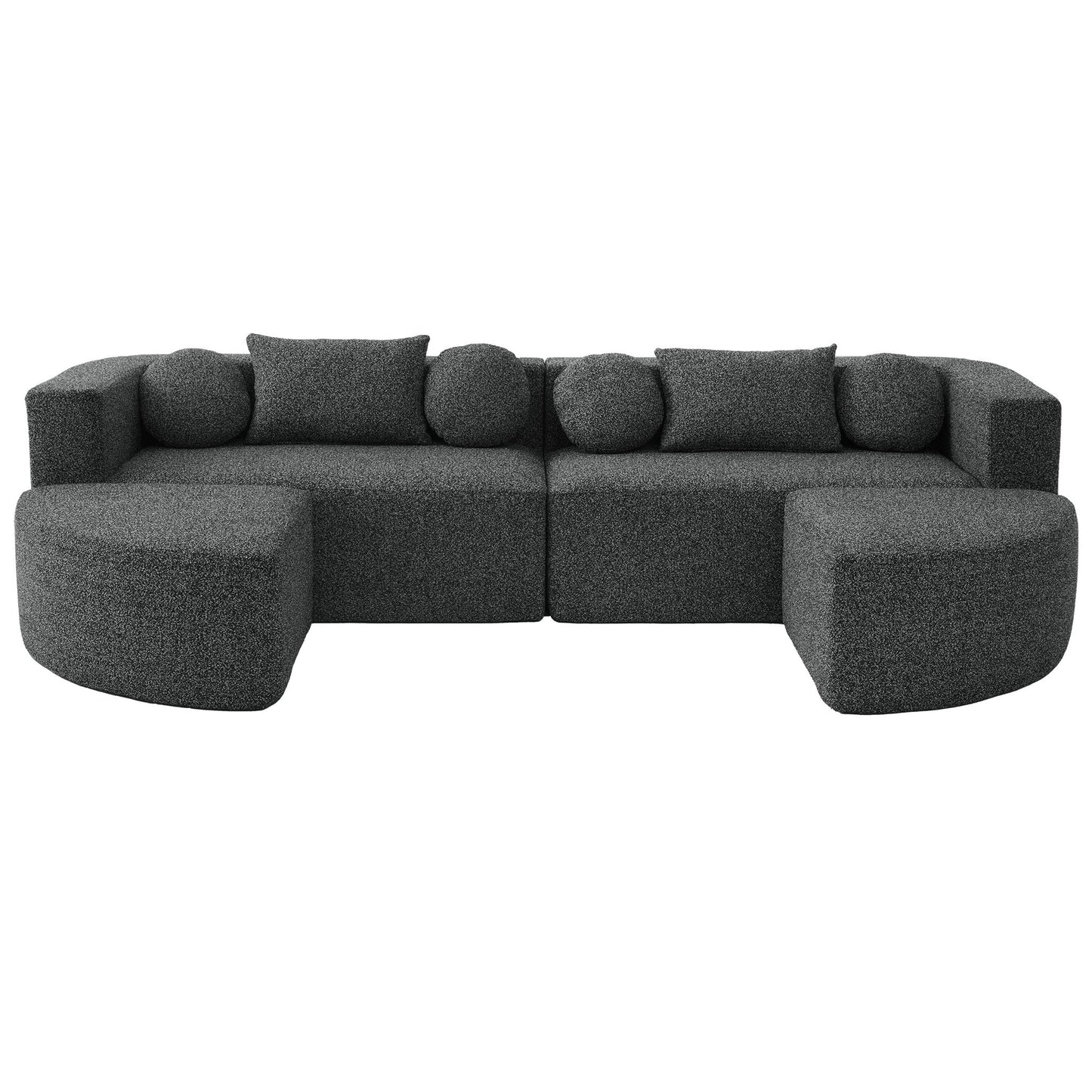 Boneless - Couch Modular Sectional Sofa With Deep Seating And Curved Design Hearth and Haven
