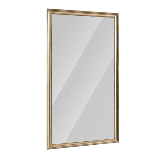 Elegant Full Body Floor Mirror With Artificial Wood Frame, Durable Design - Copper Daily Nest