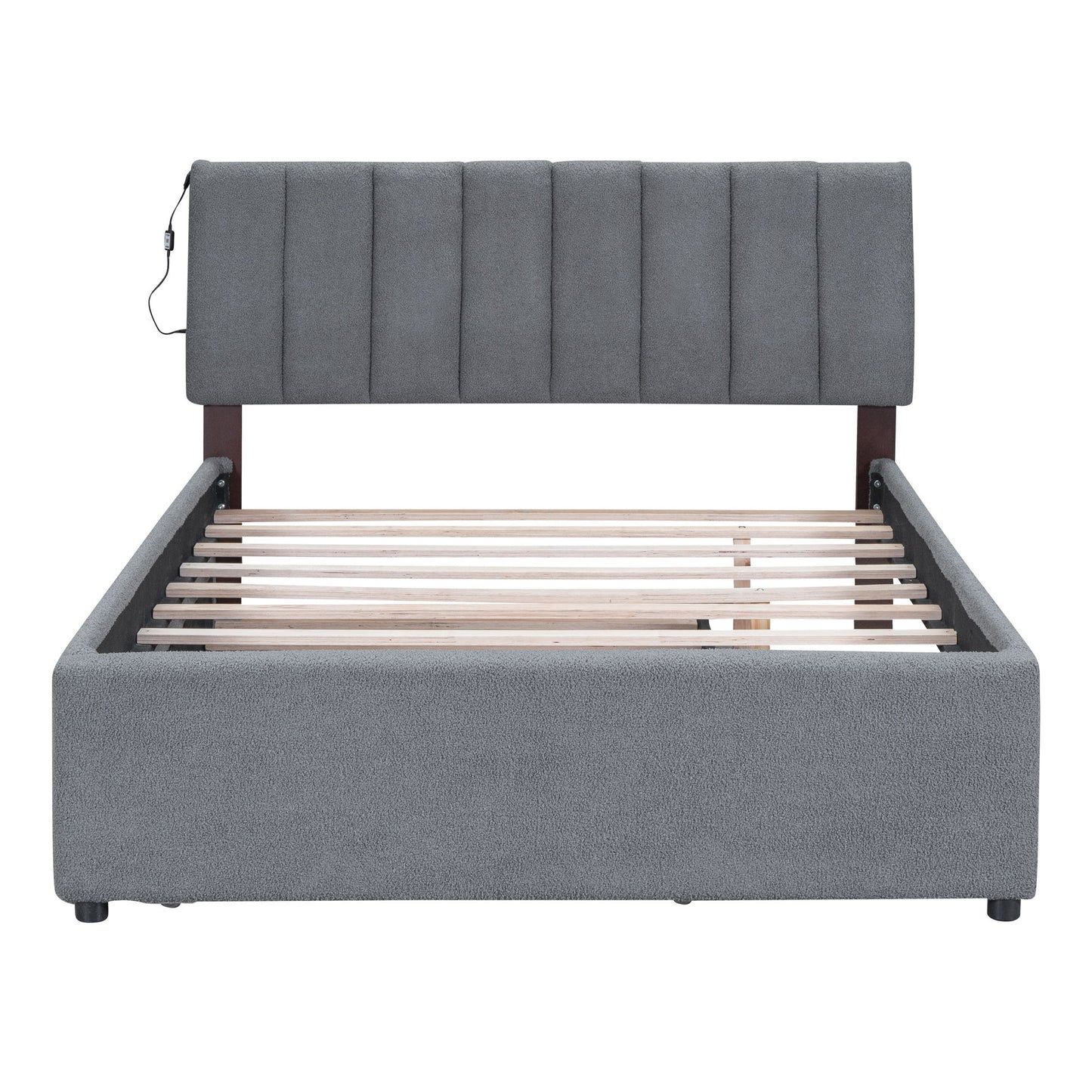 Upholstered Platform Bed With Trundle Halcyon Home