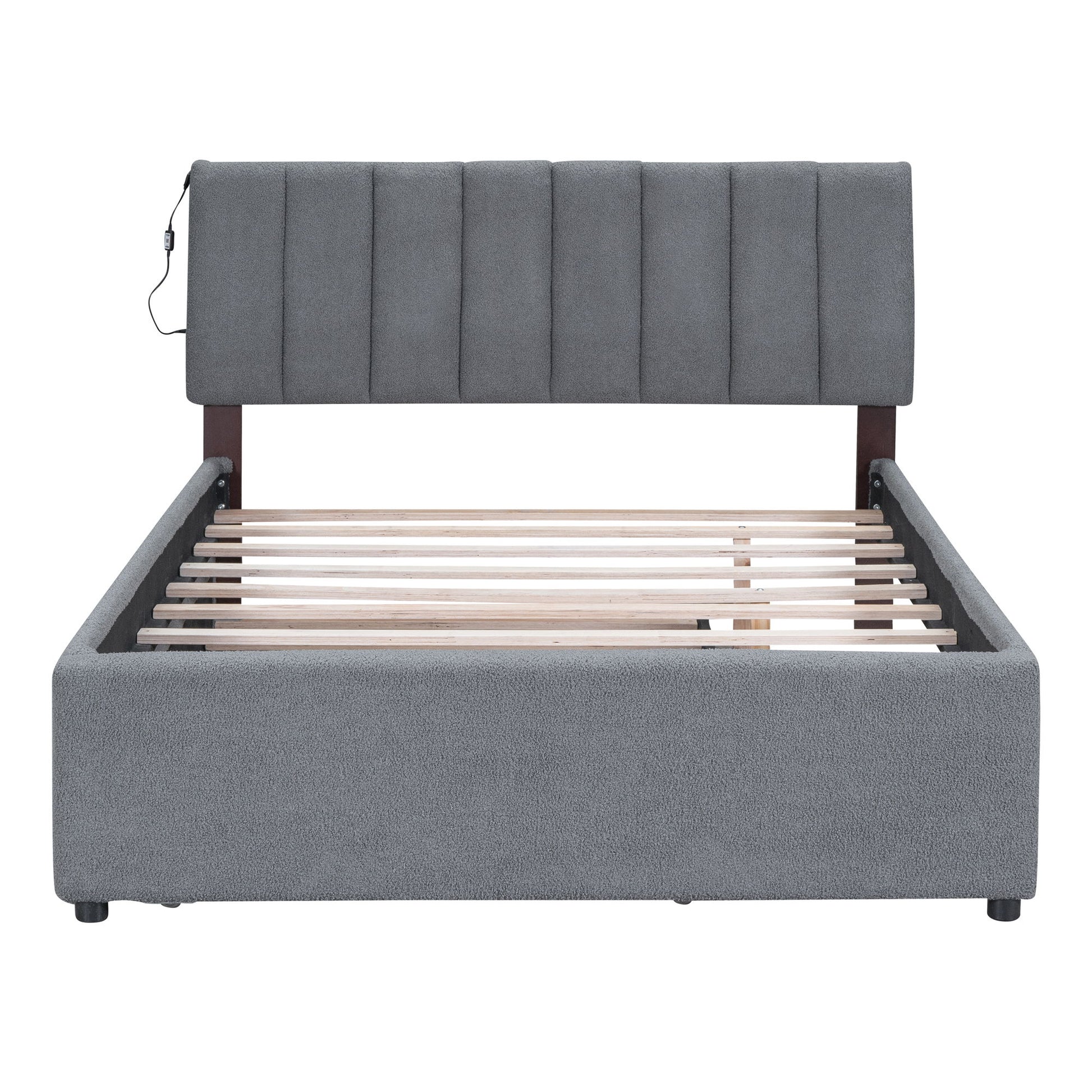 Upholstered Platform Bed With Trundle Halcyon Home