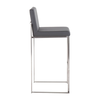 Fuji - Contemporary And Modern Elegance High Back Barstool Lumi Source